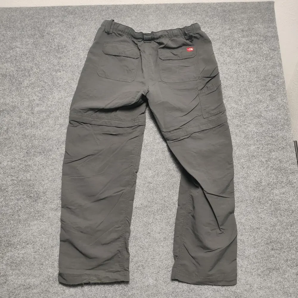 The North Face Pants Mens 36x30 Gray Convertible Cargo Belted Hiking Travel